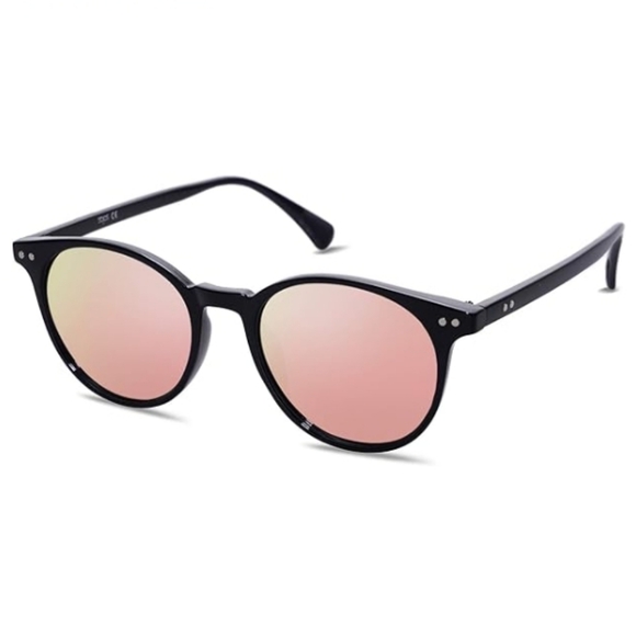 Round Classic Polarized Sunglasses Vintage UV400 SJ2113 Rose Gold - Picture 2 of 5